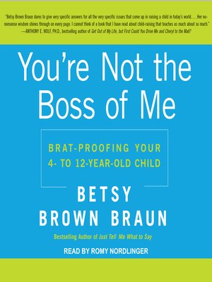 cover image of You're Not the Boss of Me